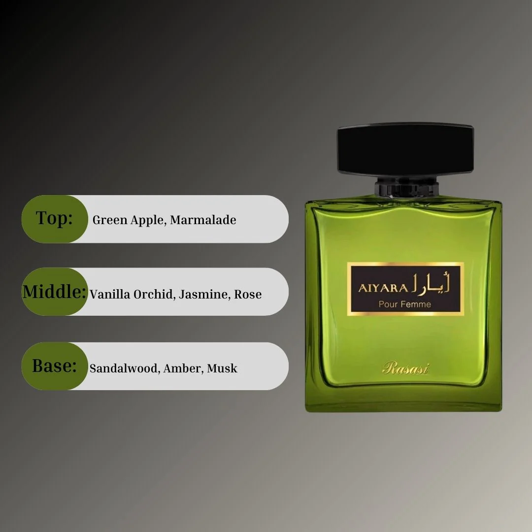 Aiyara Pour Femme EDP Spray 100ML (3.38 OZ) by Rasasi | Long Lasting, Refreshing, Floral, Luxurious Feminine Scent. - Image 4