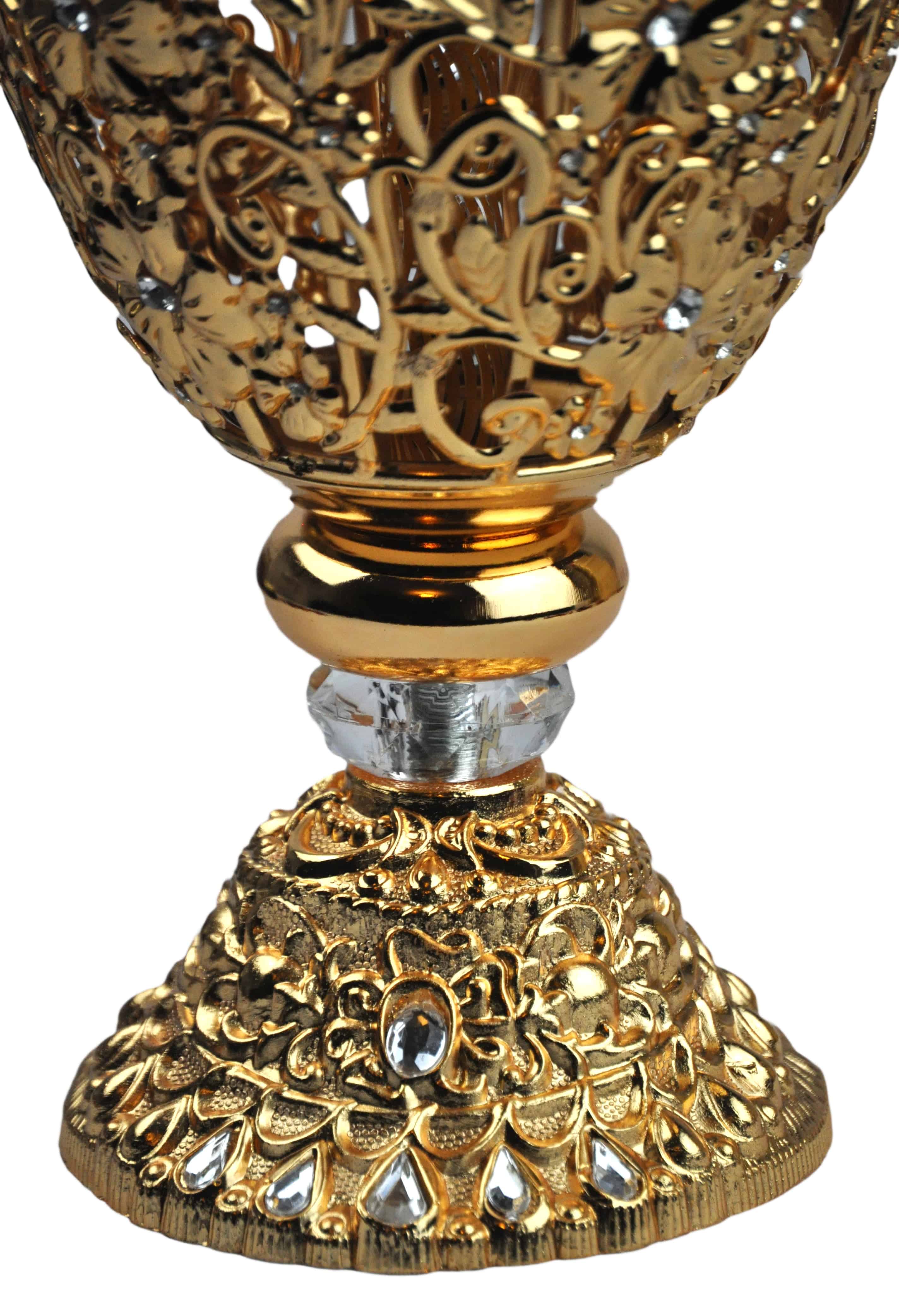 Arab Incense Bakhoor Burner - 10 inch Golden by Intense Oud - Image 3