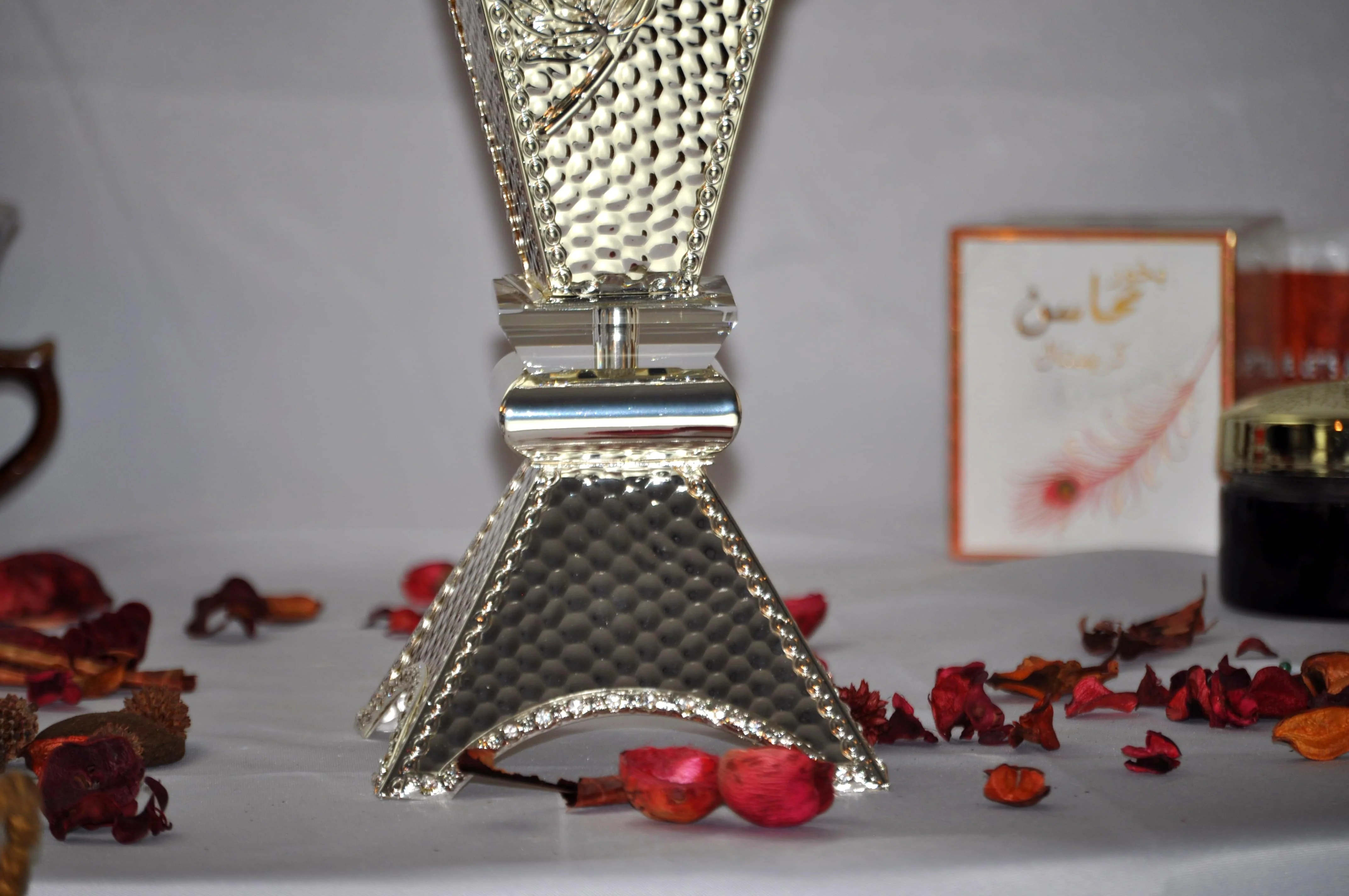 Arab Incense Bakhoor Burner - 15 inch Silver by Intense Oud - Image 4