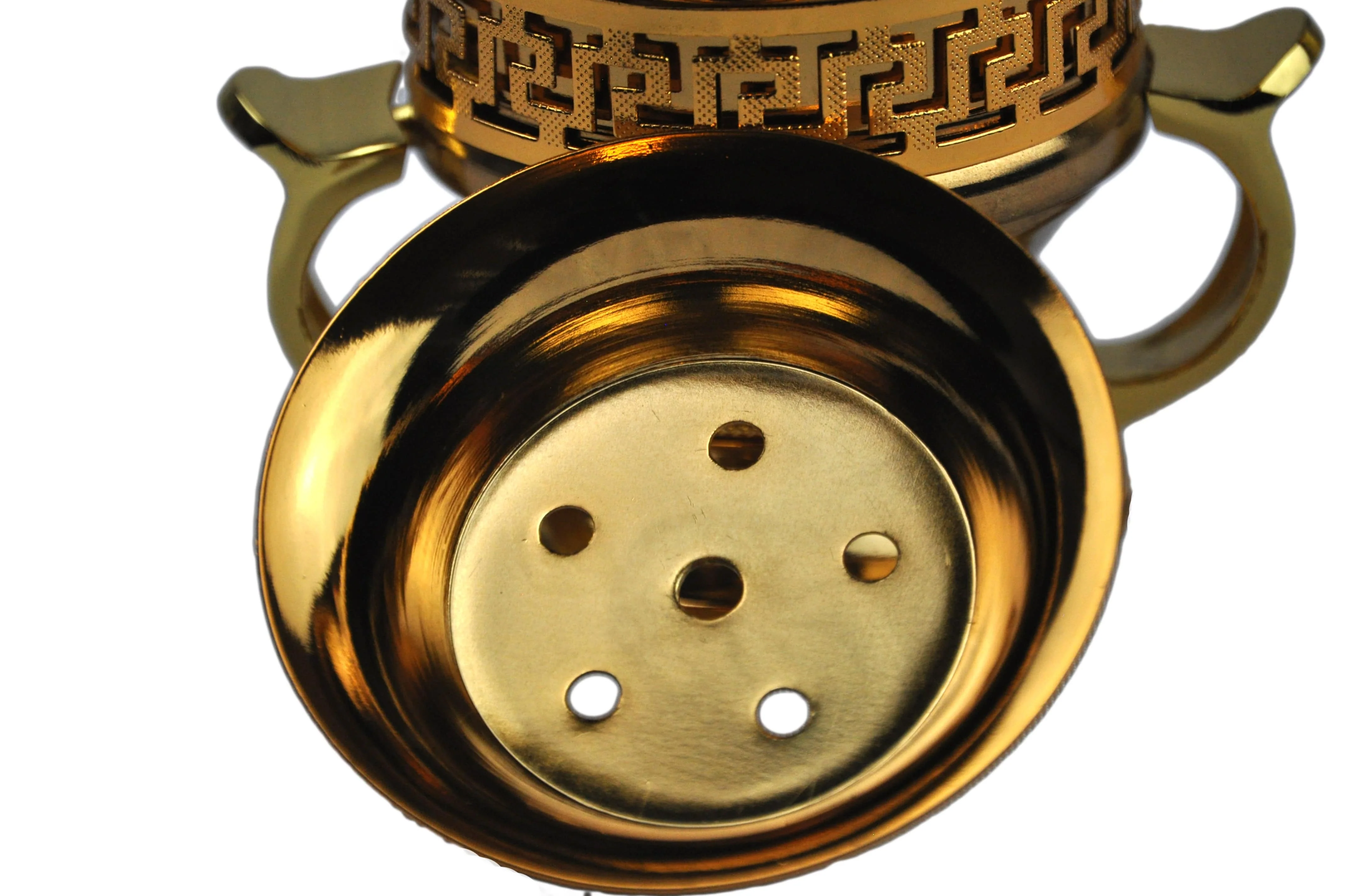Arab Incense Bakhoor Burner Golden - 4 inch by Intense Oud - Image 3