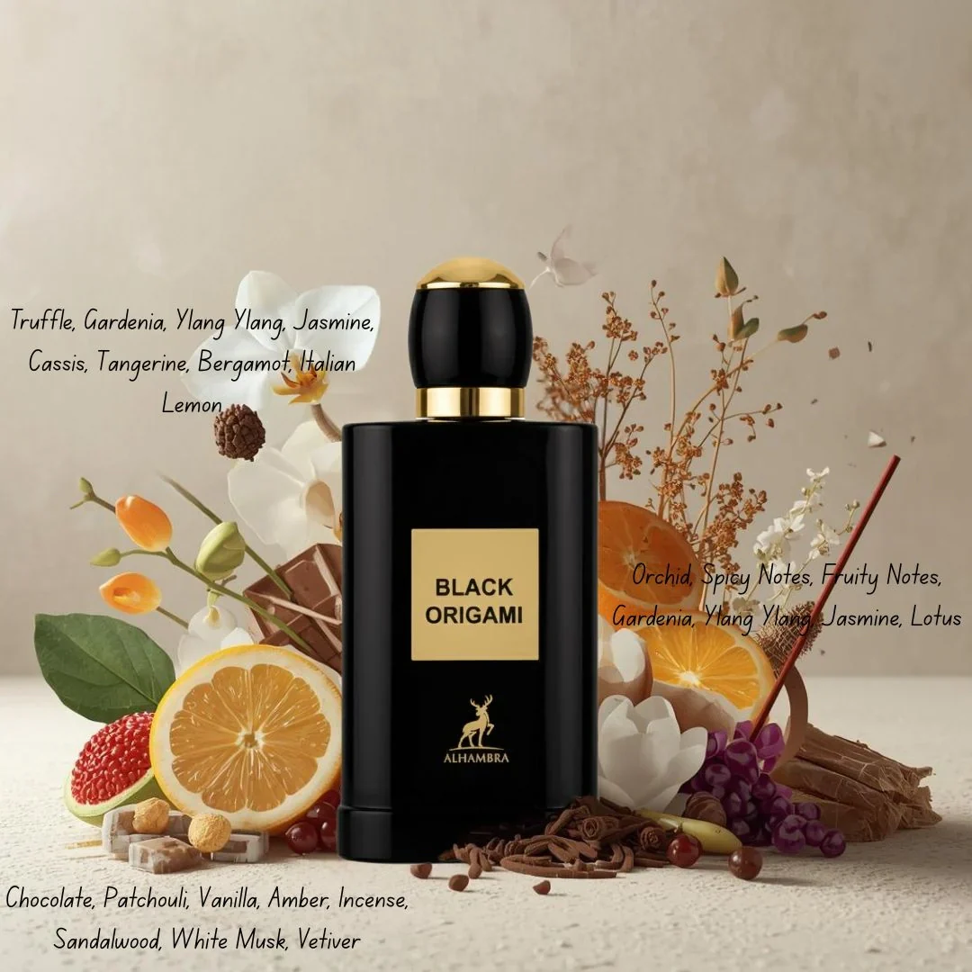 Black Origami Eau de Parfum Spray 100ml (3.4 oz) by Maison Alhambra - Image 4