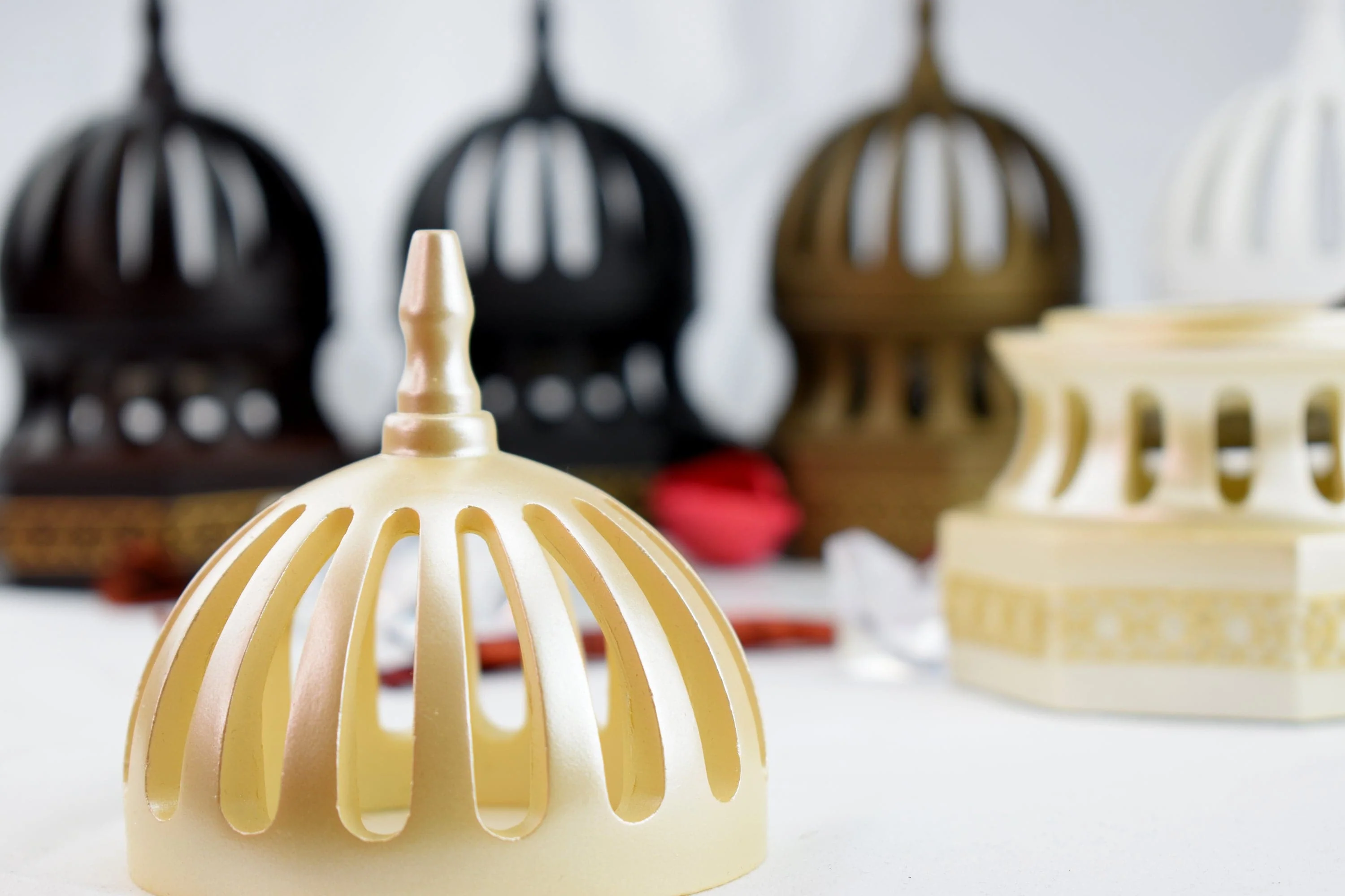 Classic Traditional Dome Style Closed Incense Bakhoor Burner - Beige - Image 4