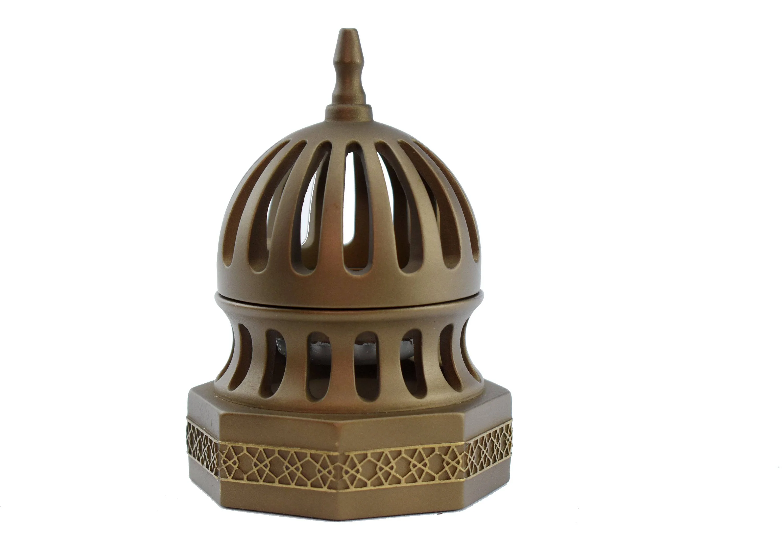 Classic Traditional Dome Style Closed Incense Bakhoor Burner - Gold