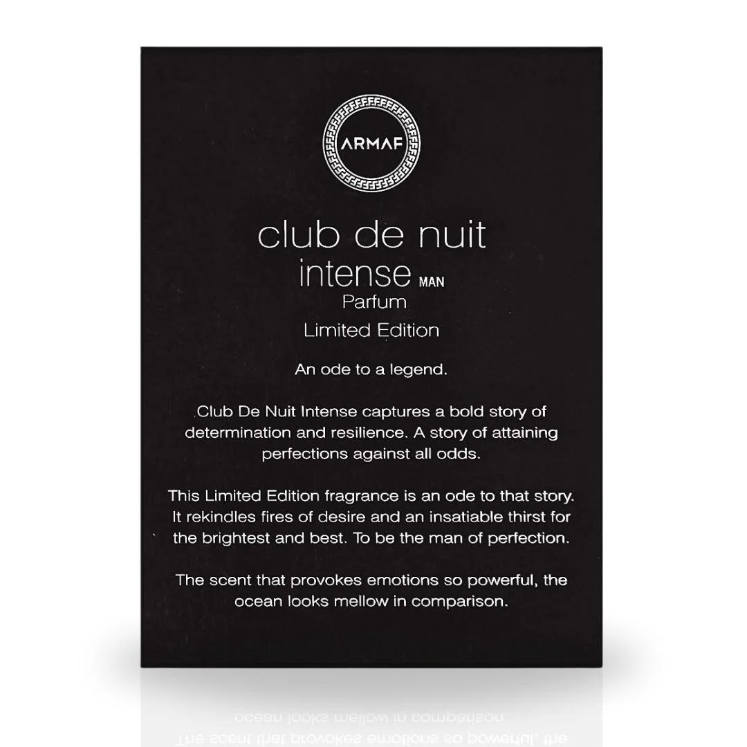 Club De Nuit Intense Man Limited Edition Pure Parfum Gift Box 105ML (3.6 OZ) By Armaf - Image 5