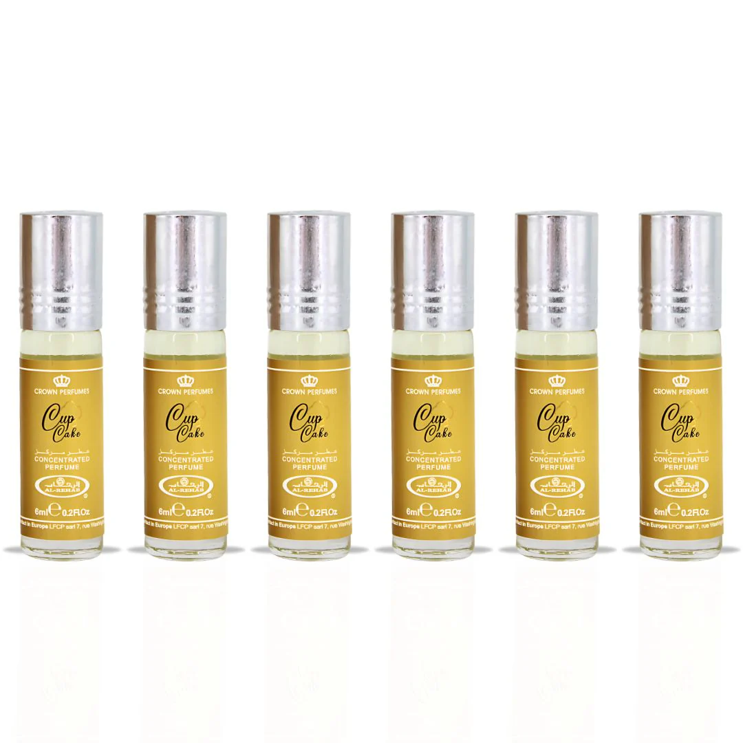 Cupcake Perfume Oil CPO 6ML (0.2 OZ) By Al Rehab | Citrus, Creamy Vanilla & Amber For A Cozy, Sweet Finish. (Pack Of 6)