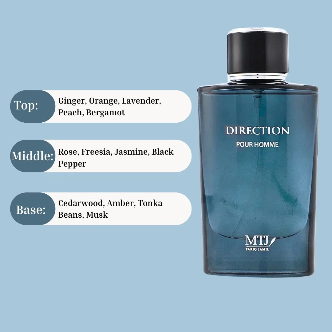 Direction Pour Homme EDP Spray 100ML (3.4 OZ) by MTJ | Long Lasting, Refreshing, Floral, Woody, Luxurious Masculine Scent. - Image 4