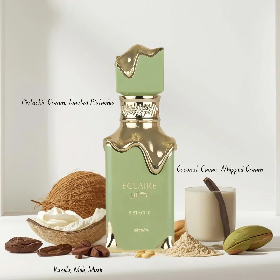 Eclaire Pistache Eau de Parfum Spray 100ml (3.4 oz) by Lattafa - Image 4