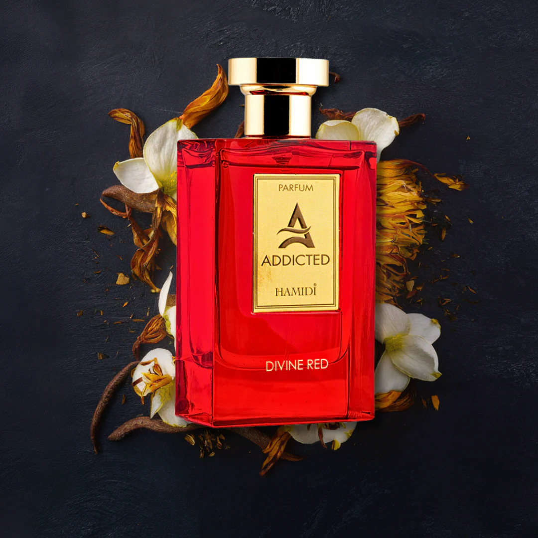 HAMIDI ADDICTED DIVINE RED EDP Spray 120ML (4 OZ) By Hamidi | Elevate Your Senses With This Exquisite Fragrance. - Image 3