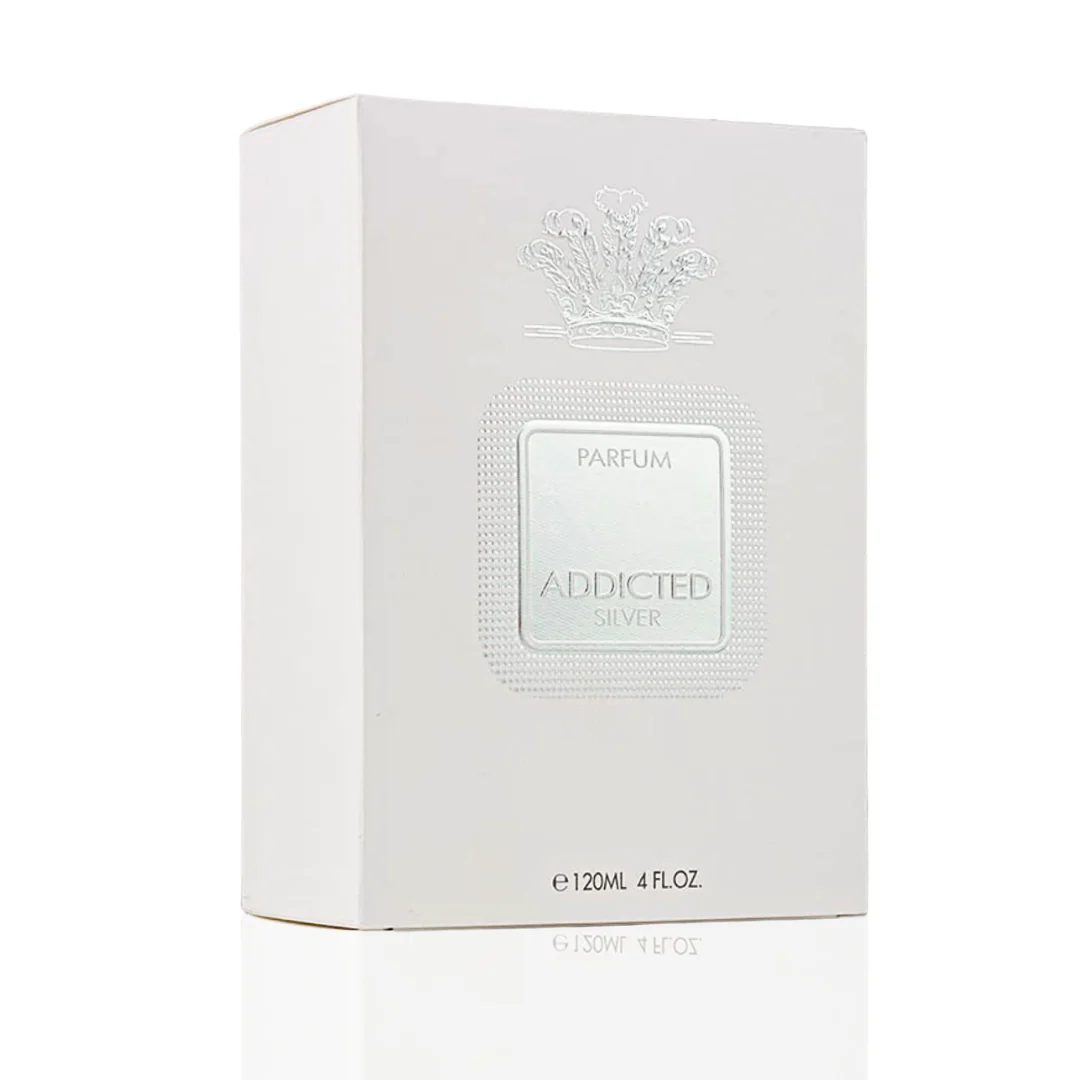 HAMIDI ADDICTED SILVER EDP Spray 120ML (4 OZ) By Hamidi | A Long Lasting And Intense Fragrance. - Image 3