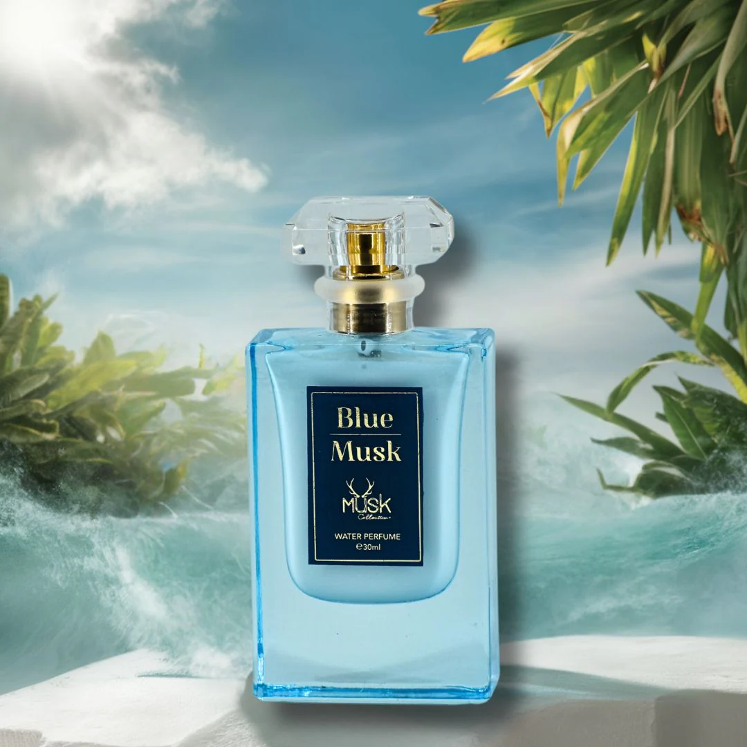 BLUE MUSK WATER PERFUME 30ML (1.01 OZ) By Hamidi | Indulge In Soothing Essence Of This Powdery Floral Fragrance. - Image 6