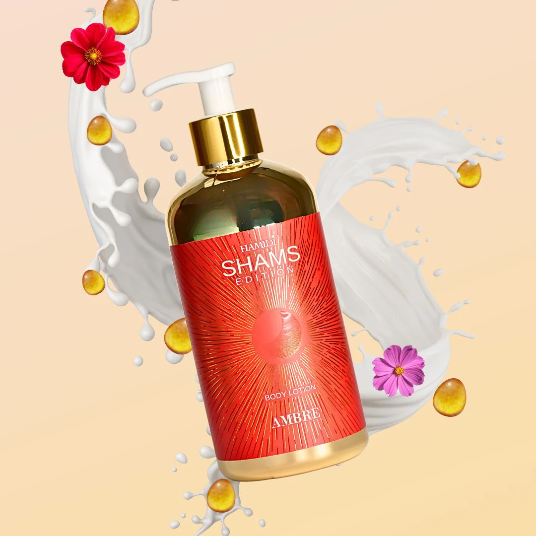 Hamidi Shams Edition Ambre Body Lotion 500ml (16.9 OZ) By Hamidi | Ultra Moisturizing, Skin-Nourishing, Replenishes Dry Skin, Sweet Fragrance. - Image 2