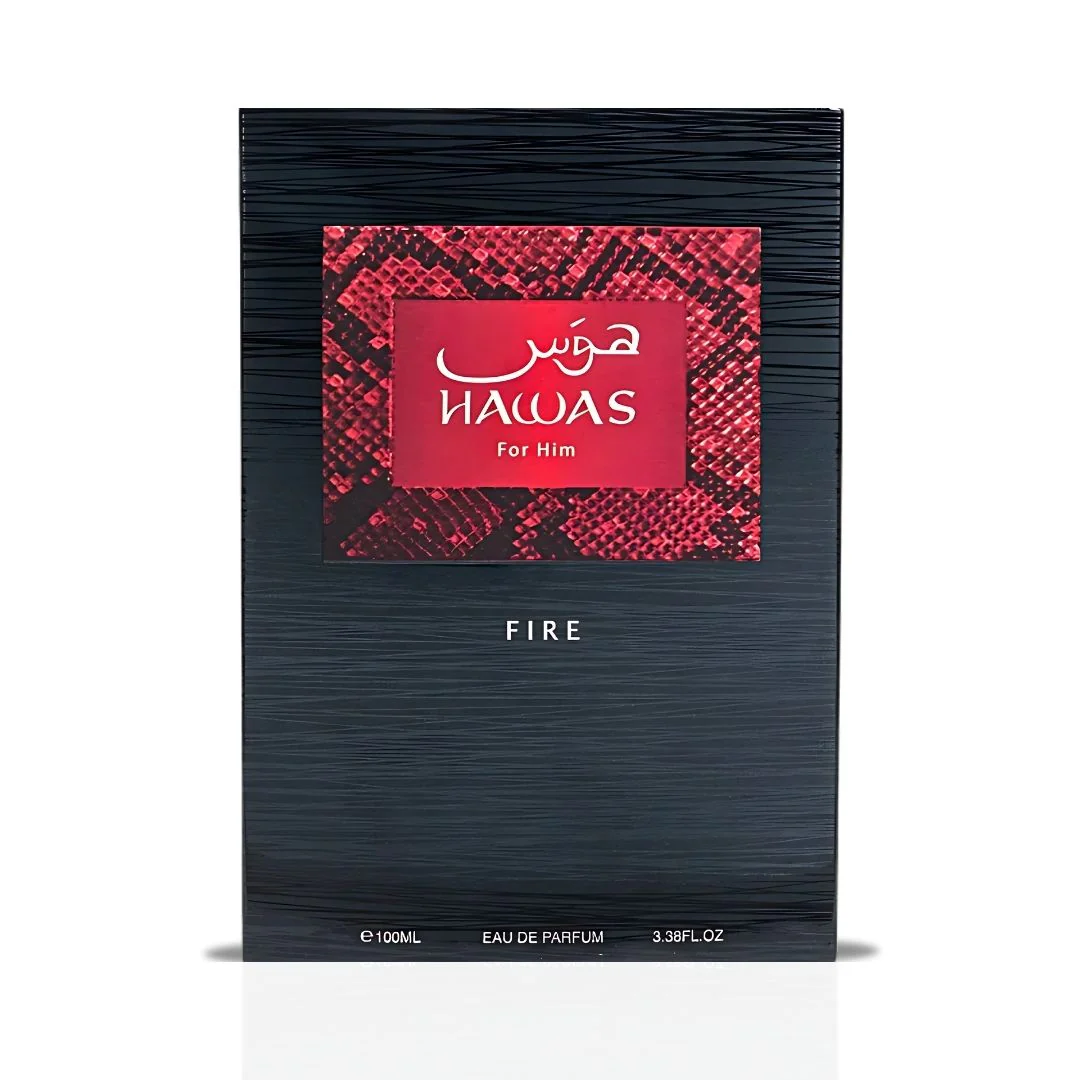 Hawas Fire For Him Eau De Parfum Spray 100ML (3.4 OZ) By Rasasi | Ignite Your Inner Passion With A Bold And Fiery Essence—Experience A Long Lasting & Luxurious Masculine Scent. - Image 3
