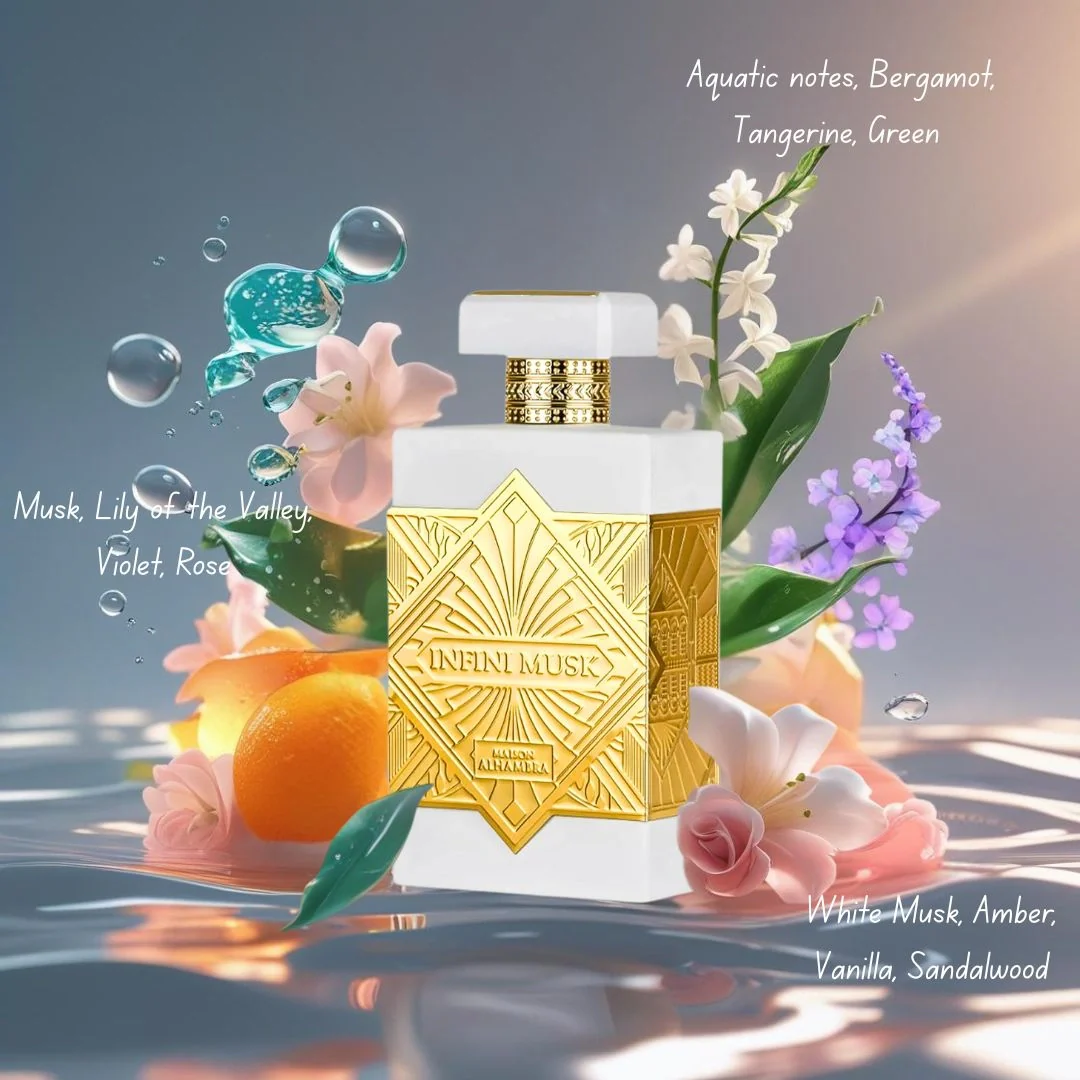 Infini Musk Eau de Parfum Spray 100ml (3.4 oz) by Maison Alhambra - Image 4
