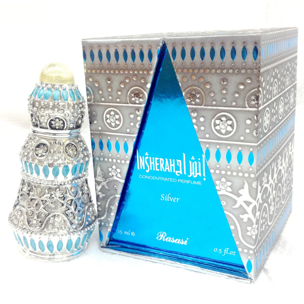 Insherah Silver Perfume Oil - 15 Ml (0.5 oz) by Rasasi