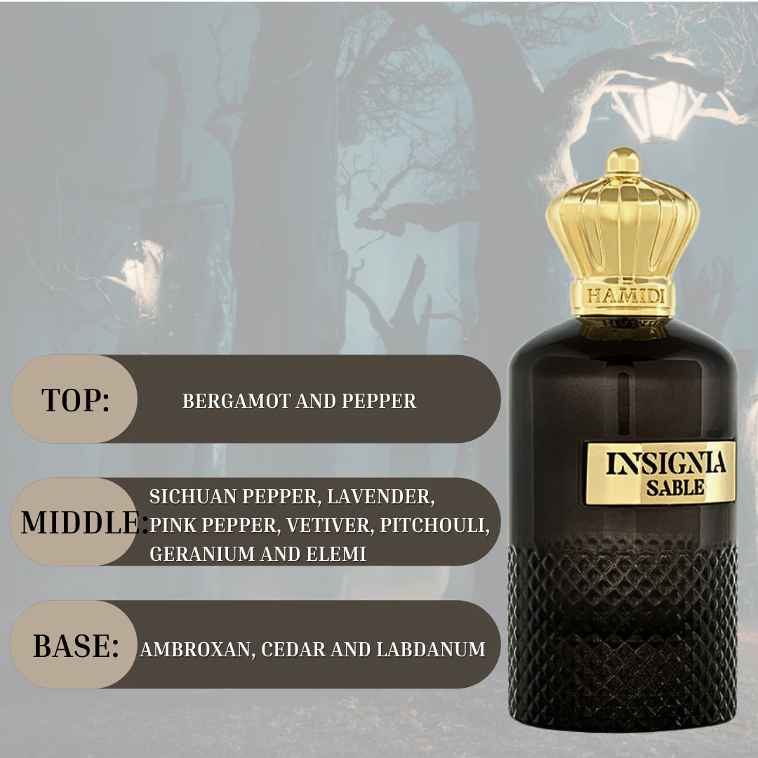 INSIGNIA SABLE EDP Spray 105ML (3.5 OZ) By Hamidi | A Luxurious & Captivating Unisex Fragrance. - Image 4