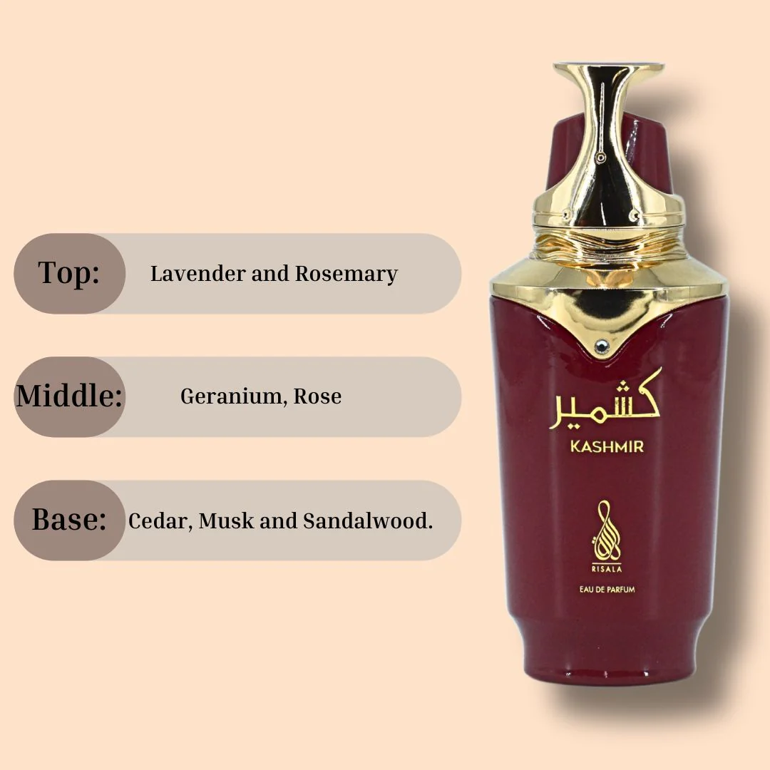 Kashmir EDP Spray 100ML (3.4 OZ) By RISALA | Long Lasting, Captivating & Aromatic Fragrance. - Image 6