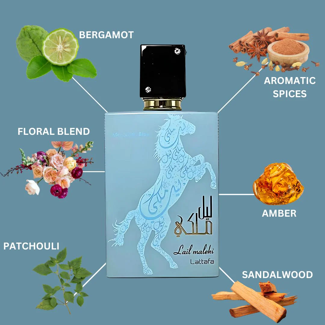 Lail Maleki Moroccan Blue EDP Spray 100ML (3.4 OZ) By Lattafa - Image 4