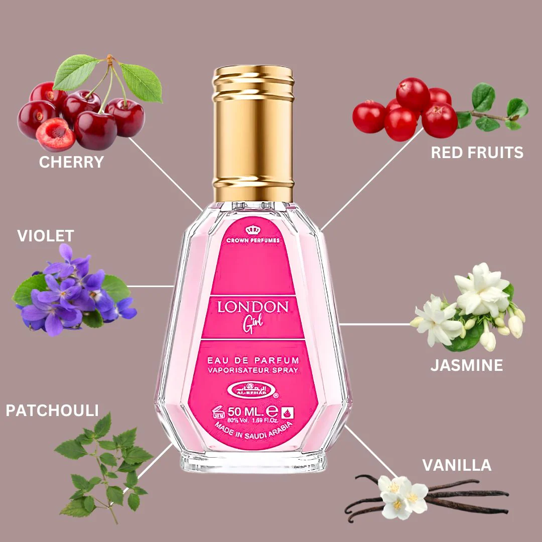 London Girl Eau De Parfum Spray 50ML (1.7 OZ) By Al Rehab | A Sweet & Sophisticated Blend Of Juicy Fruits, Delicate Florals & Vanilla. - Image 4