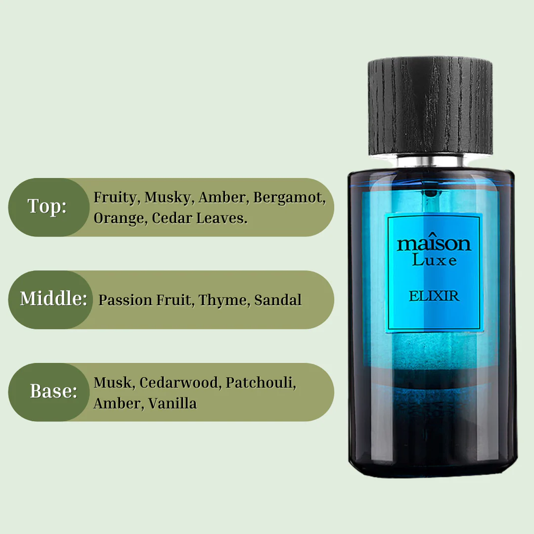 MAISON LUXE ELIXIR EDP Spray 110ML (3.8 OZ) By Hamidi | Experience The Charm Of This Exquisite Fragrance. - Image 4