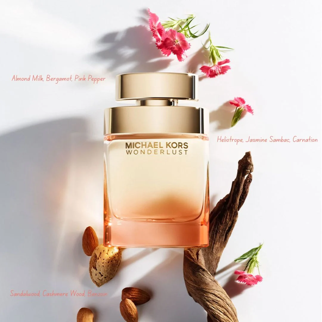 Michael Kors Wonderlust 3Pc Gift Set (3.4oz EDP Spray, 3.4oz Body Lotion, Round Purse) - Image 3