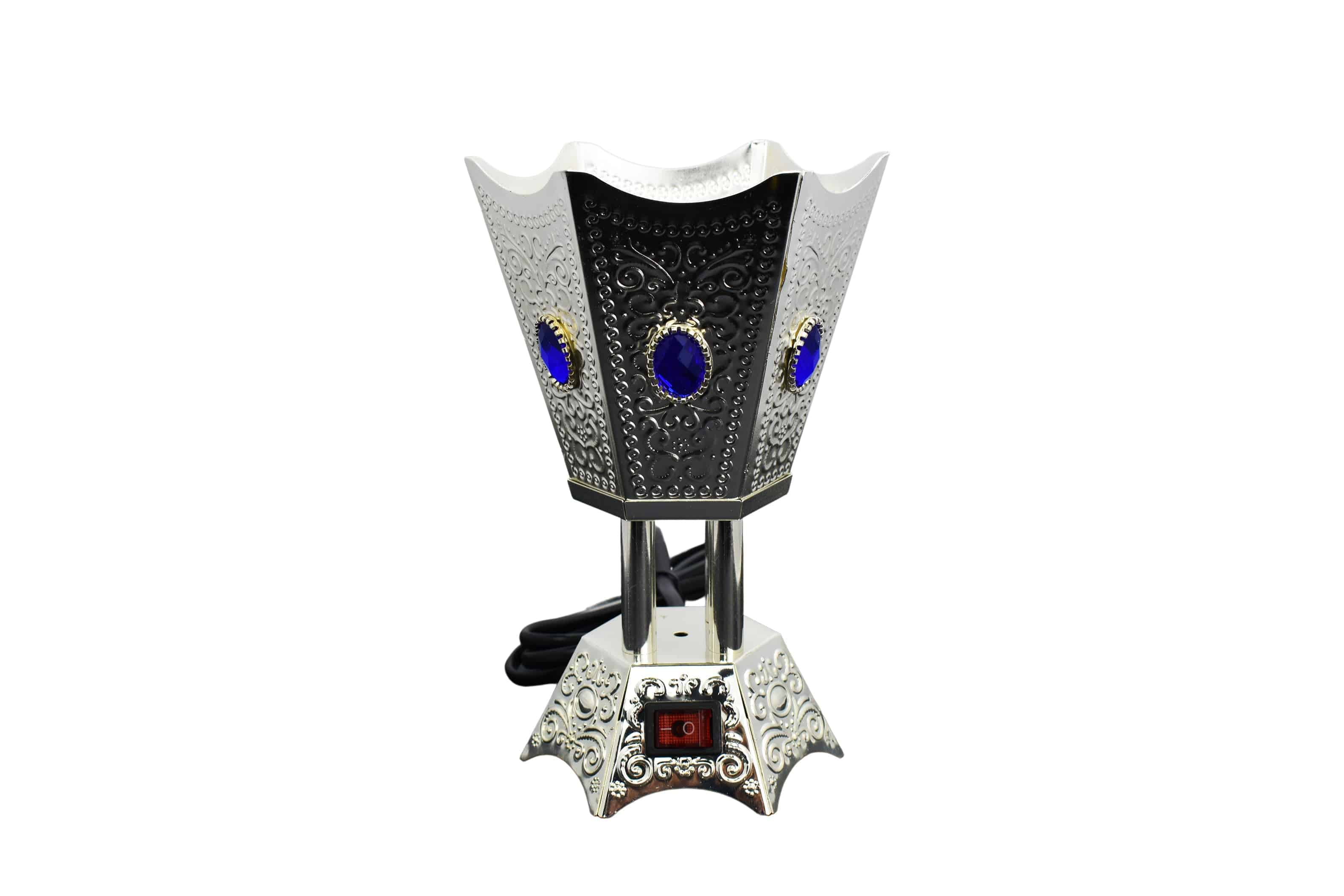 New Sapphire Hexagon Shaped Electric Incense Bakhoor Burner by Intense Oud