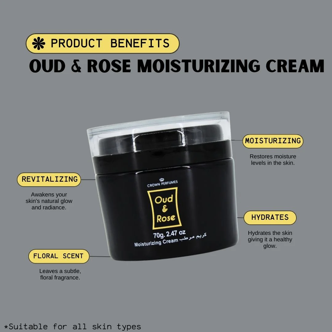Oud & Rose Moisturizing Cream 70GMS By Al Rehab | Deeply Hydrating, Soothing, Revitalizes Dry Skin, Floral Fragrance. - Image 4