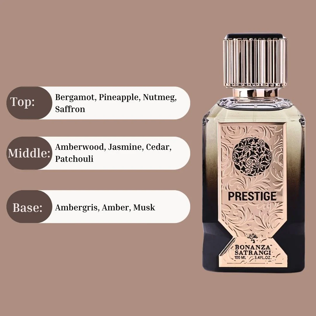 Prestige EDP Spray 100ML (3.4 OZ) by Bonanza Satrangi | Long Lasting, Fruity, Spicy, Floral, Luxurious Fragrance. - Image 4