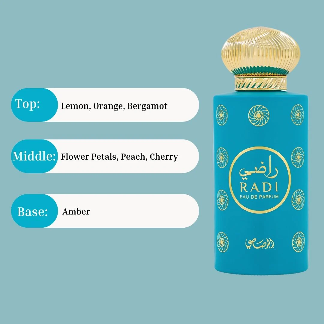 Radi EDP Spray 100ML (3.38 OZ) by Rasasi | Long Lasting, Refreshing, Floral, Fruity, Luxurious Unisex Scent. - Image 4