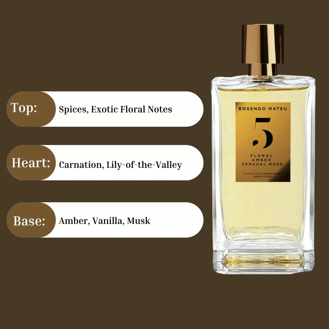 Rosendo Mateu 5 Eau De Parfum Spray 100ML (3.4 OZ) By Rosendo Mateu | A Spicy, Floral Fragrance With A Sweet & Elegant Finish. - Image 4