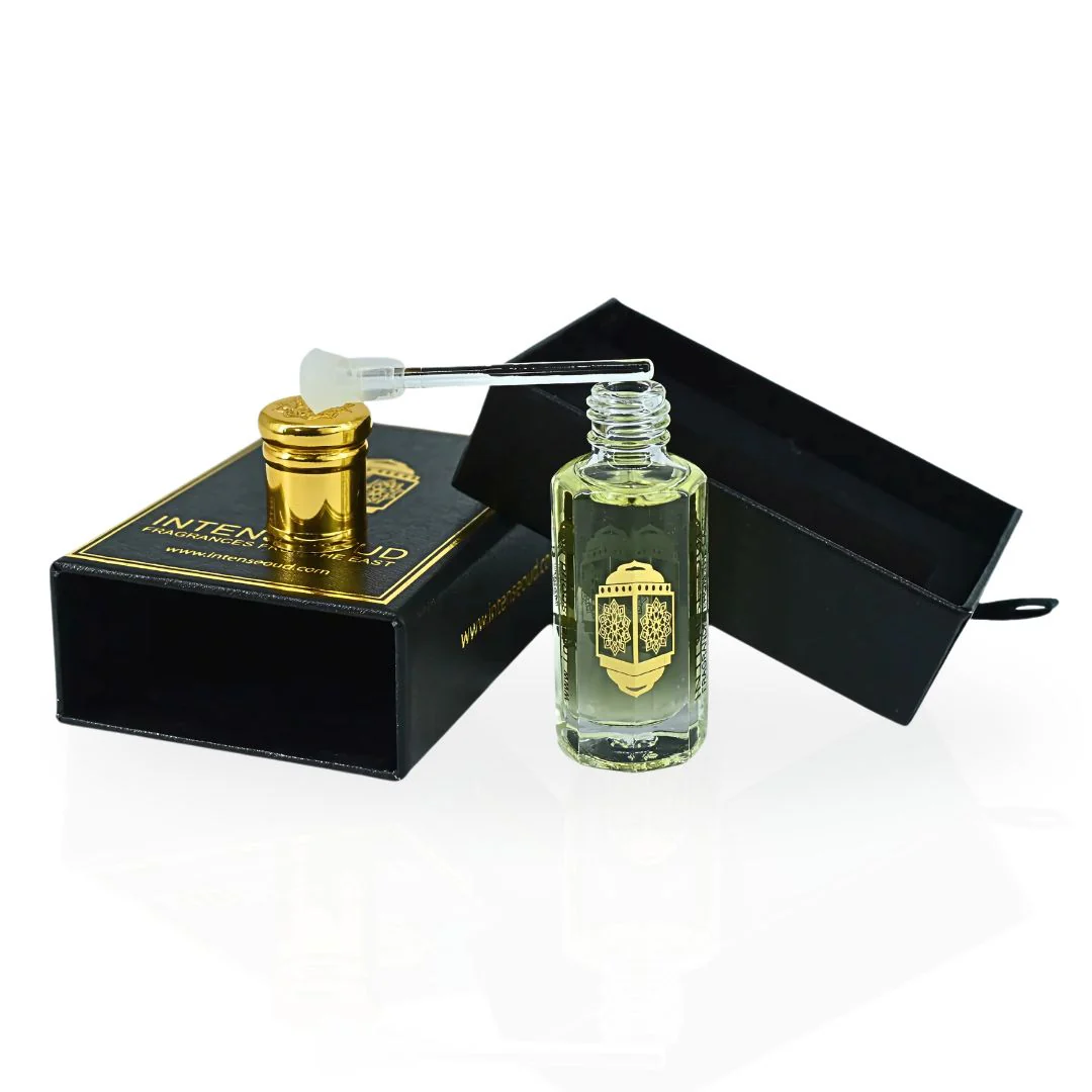 Rose Musk Perfume Oil 12ML (0.40 OZ) With Black Gift Box By Intense Oud | Fresh Rose, Zesty Lemon With A Soft Musk & Sandalwood Finish. - Image 3