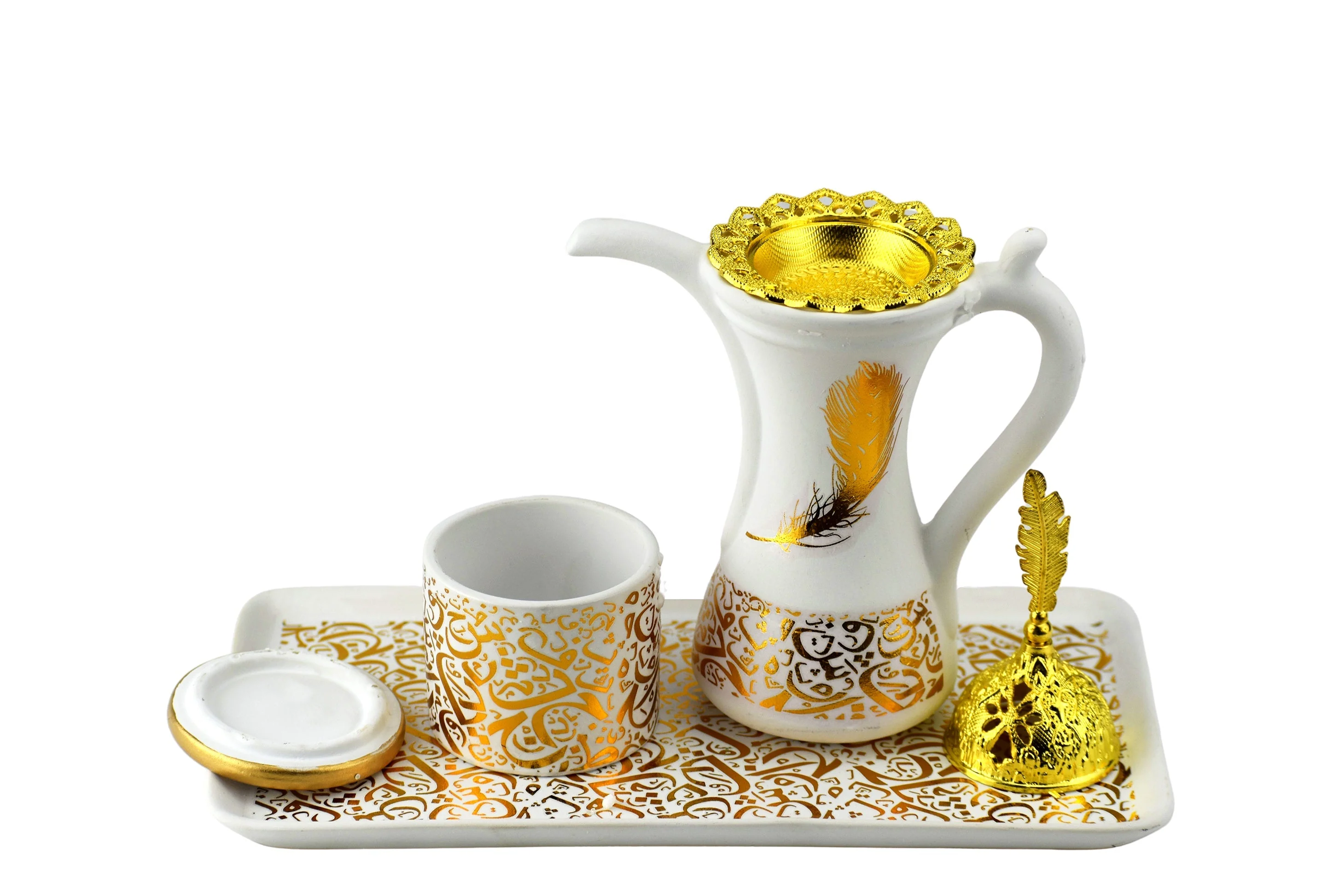 Royal Bakhoor Tea Set w/ Rectangular Tray- White by Intense Oud - Image 3