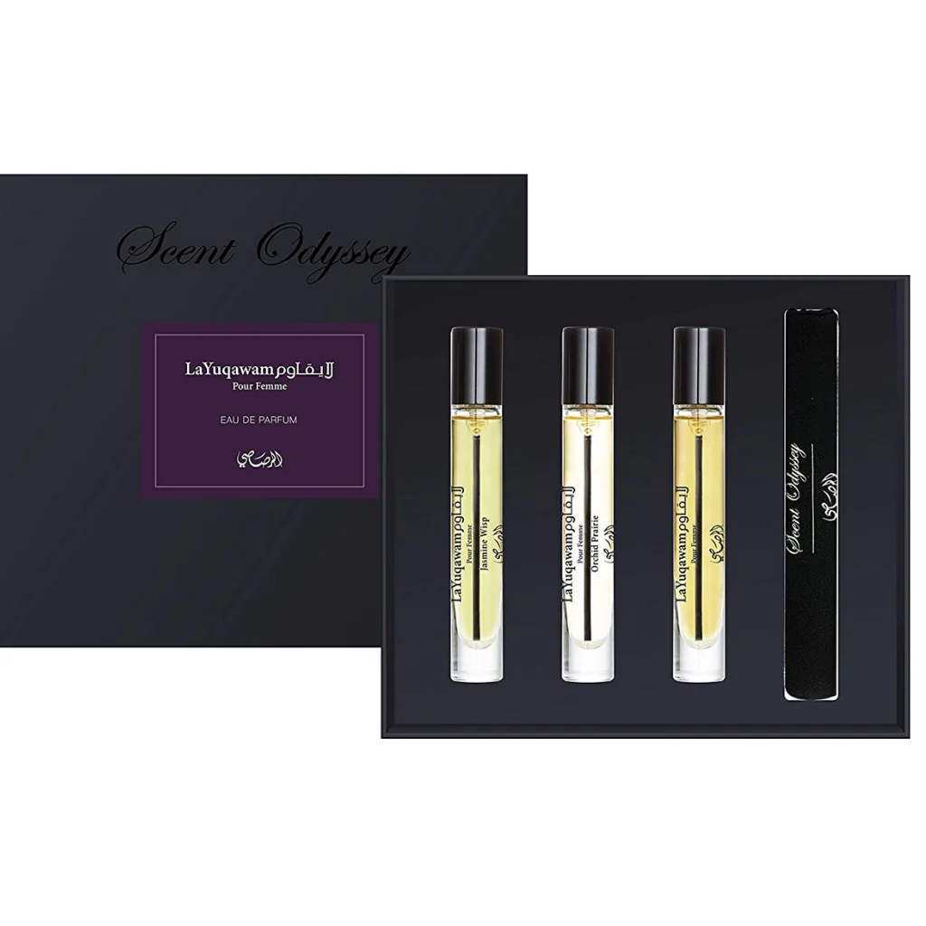 Scent Odyssey La Yuqawam pour Femme - 7.5ML in Set of 3 by Rasasi - Image 2