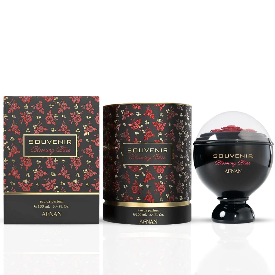 Souvenir Blooming Bliss Eau De Parfum Spray 100ML (3.4 OZ) By Afnan | A Sweet Blend Of Vanilla, Coconut & Caramel, Offering A Gourmand Escape With A Creamy Finish. - Image 2