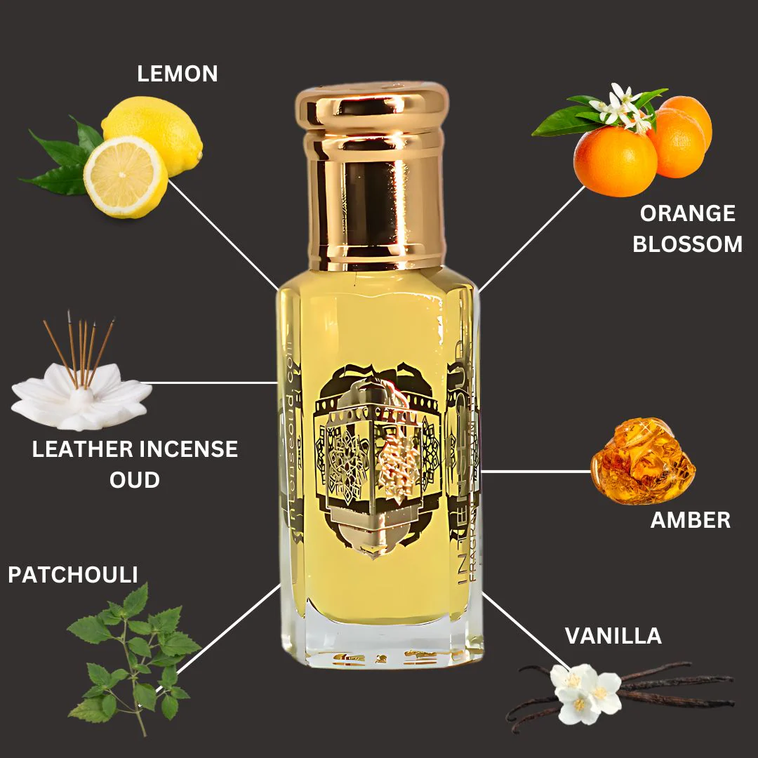 Touch Of Amber Perfume Oil 12ML (0.40 OZ) With Black Gift Box By Intense Oud | Bold Amber, Leather & Musk With A Hint Of Citrus. - Image 7