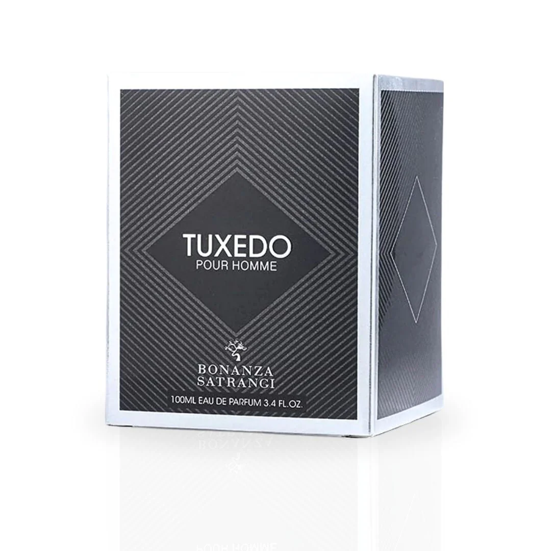 Tuxedo EDP Spray 100ML (3.4 OZ) by Bonanza Satrangi | Long Lasting, Fruity, Leathery, Luxurious Fragrance. - Image 3